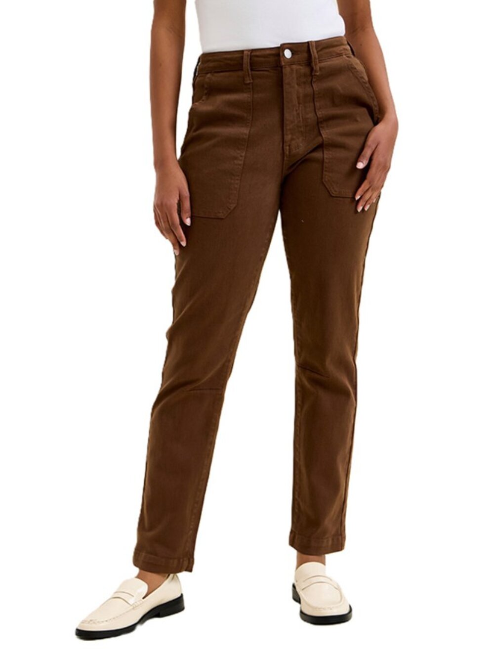 Judy Blue High Waist Slim-Straight Leg Jeans with Knee Darts